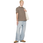 A.P.C. Brown Striped T-shirt