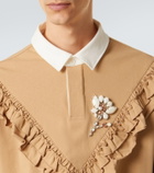 Simone Rocha Ruffled cotton polo shirt