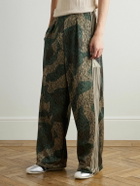 KAPITAL - Camouflage-Print Cotton-Jersey Sweatpants - Blue