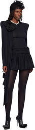 VAQUERA Black Draped Minidress