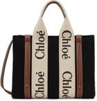 Chloé Black & Brown Small Wool Woody Tote