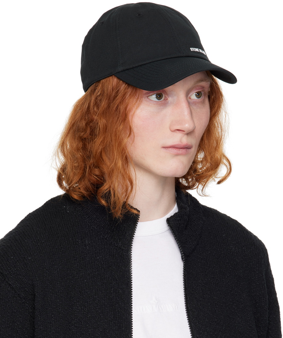 Stone Island Black Bonded Cap Stone Island