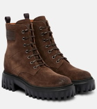 Hogan H700 suede combat boots