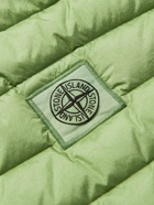 Stone Island - Logo-Appliquéd Garment-Dyed Quilted Shell Down Gilet - Green