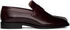 Maison Margiela Burgundy Tabi Loafers