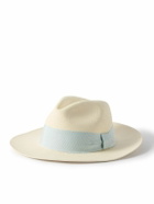Frescobol Carioca - Rafael Grosgrain-Trimmed Straw Panama Hat - Neutrals