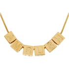 Ambush Gold Letter Block Charm Necklace