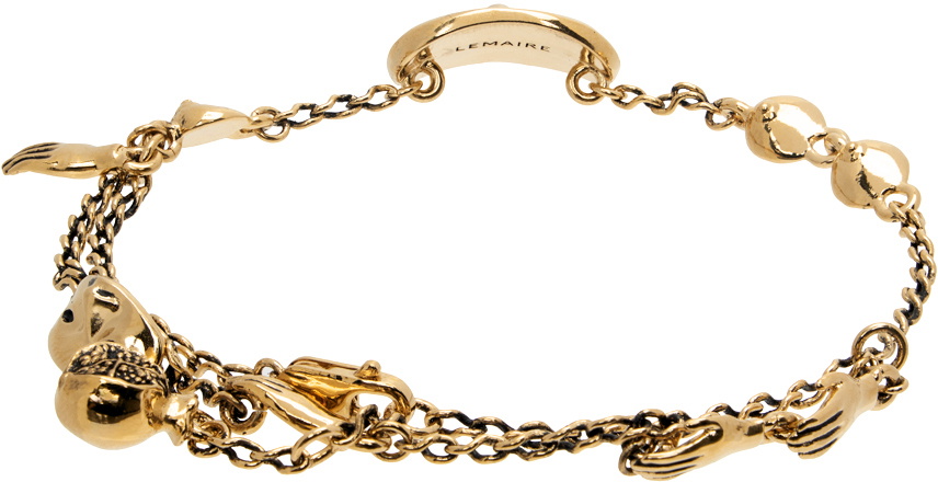 【関税込み】LEMAIRE ゴールド Estampe ブレスレット LEMAIRE: ゴールド Estampe ブレスレット | SSENSE 日本