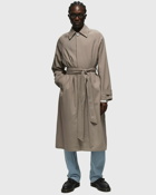 Ami Paris Long Belted Coat Brown - Mens - Coats