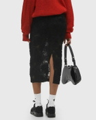 ROTATE Birger Christensen Flower Mesh Pencil Skirt Black Women