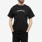 Pass~Port Men's Sham Embroidery T-Shirt in Black
