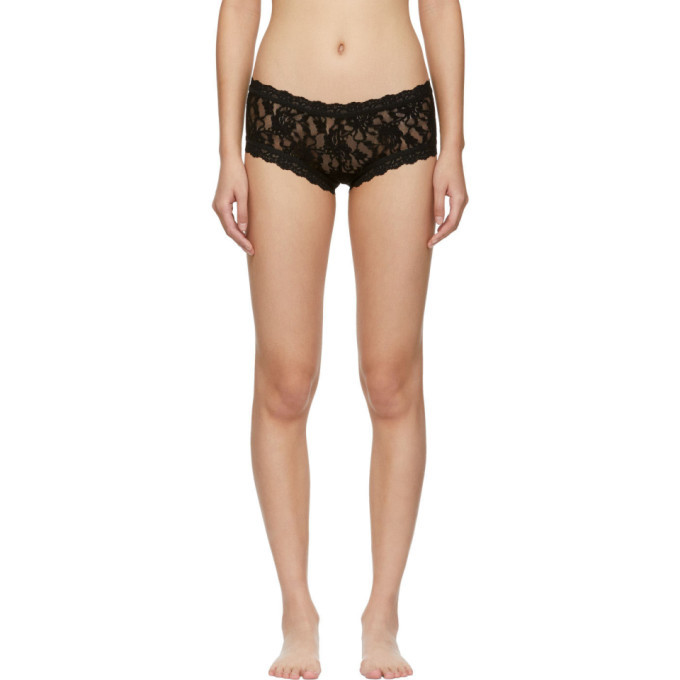 Photo: Hanky Panky Black Lace Boy Shorts