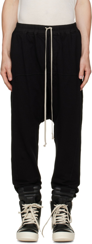 Photo: Rick Owens DRKSHDW Black Tower Drawstring Sweatpants