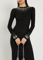 Rabanne Stud-embellished Stretch-jersey Maxi Dress Black