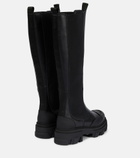 Ganni - Leather knee-high boots