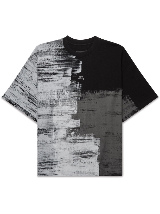 Photo: A-COLD-WALL* - Logo-Print Organic Cotton-Jersey T-Shirt - Black