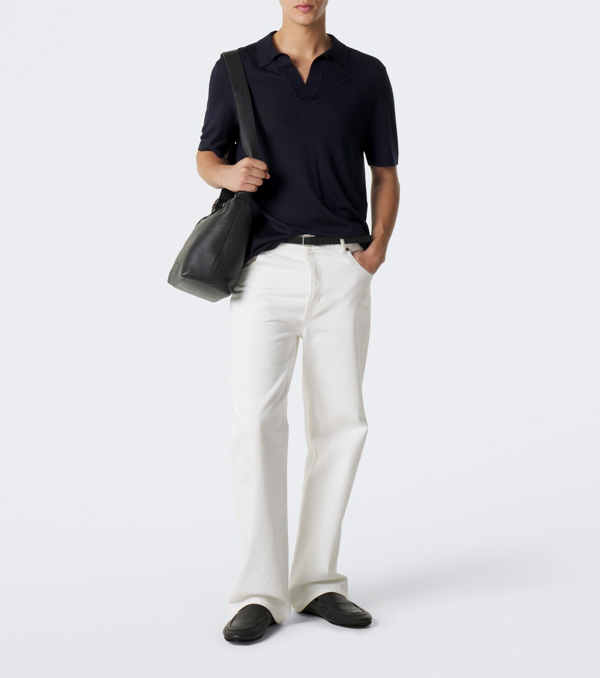 Gabriela Hearst Stendahal cashmere and silk polo shirt