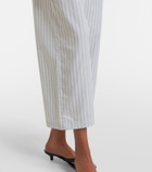 Leset Yoshi striped cotton-blend wide-leg pants