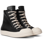 Rick Owens - Cap-Toe Leather High-Top Sneakers - Black