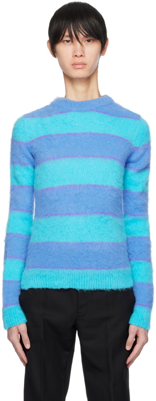 Photo: EGONlab Blue & Purple Freddy Sweater