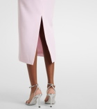 Roland Mouret Asymmetric draped crêpe midi dress
