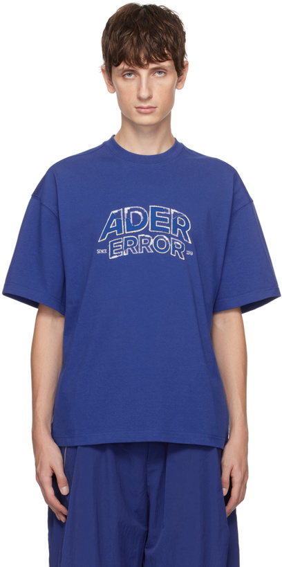 Photo: ADER error Blue Embroidered T-Shirt