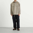 Engineered Garments Men's Plaid Polyester Cagoule Shirt in Khaki