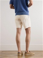Altea - Samuel Straight-Leg Linen Drawstring Shorts - Neutrals