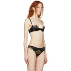 Kiki de Montparnasse Black Sensuel Silk Quarter Cup Bra