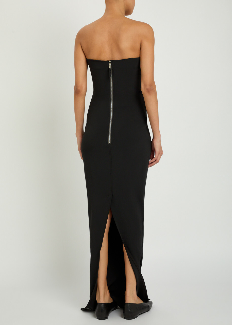 Rick Owens Prong Cut-out Crepe Gown Black
