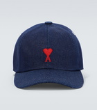 Ami Paris Logo denim baseball cap