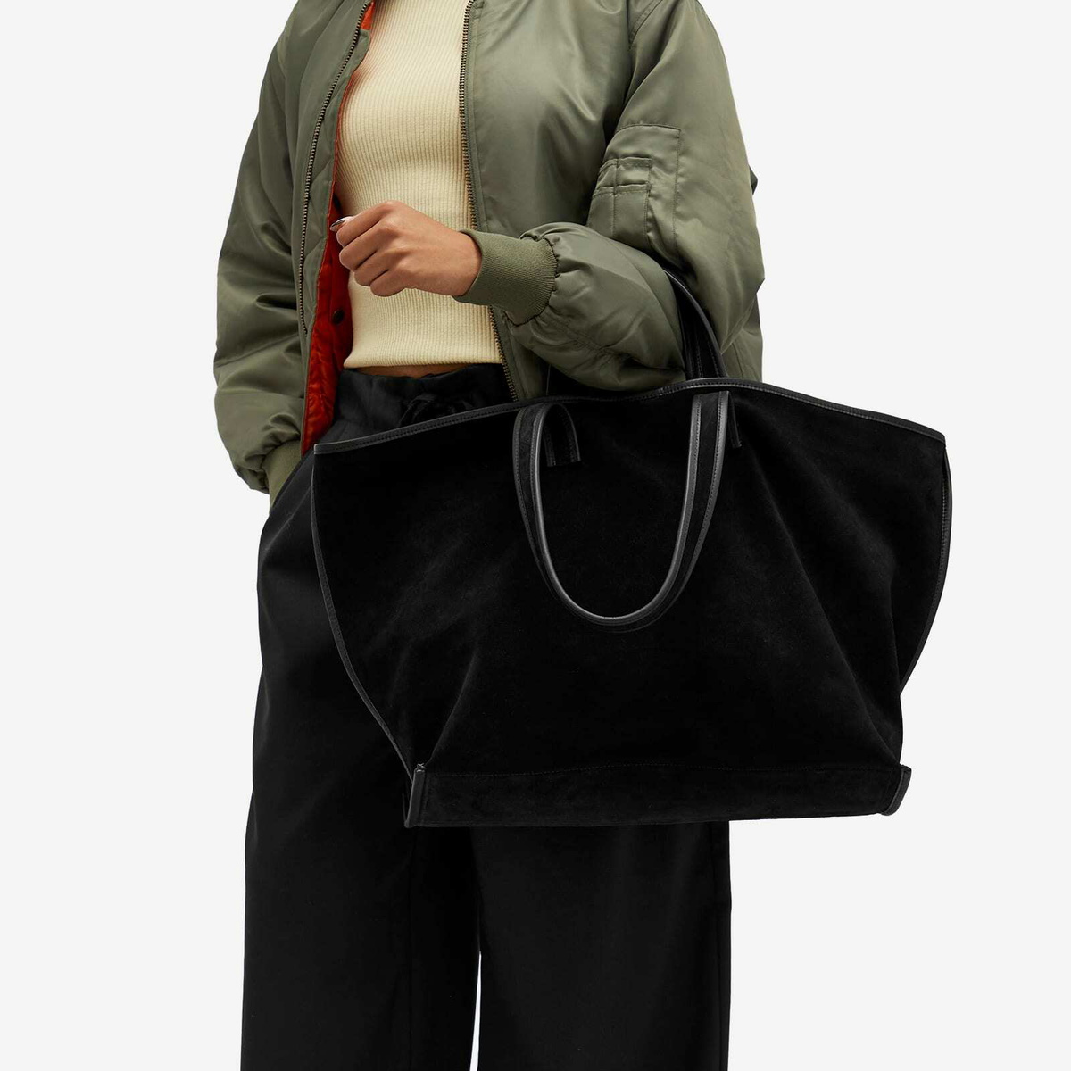 KASSL Editions Women's kassl Tote Suede Bag in Black Kassl
