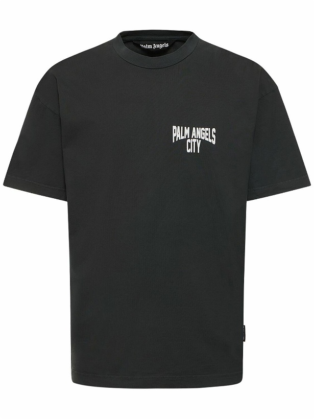 Photo: PALM ANGELS - Pa City Logo Cotton T-shirt