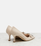 Jimmy Choo Auria 70 crystal-embellished glitter pumps