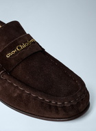 Chloé Suede Logo Motif Loafers