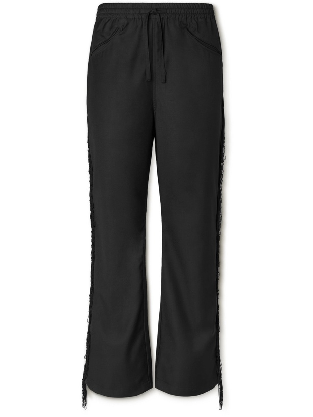 Photo: NEEDLES - Fringed Gabardine Drawstring Trousers - Black - S