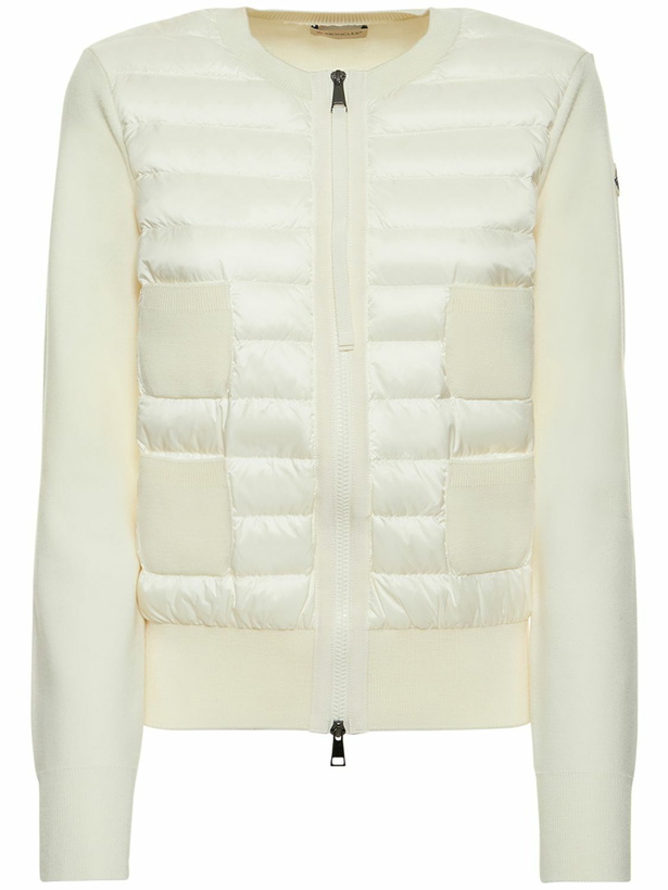 Photo: MONCLER Wool Tricot & Nylon Down Jacket