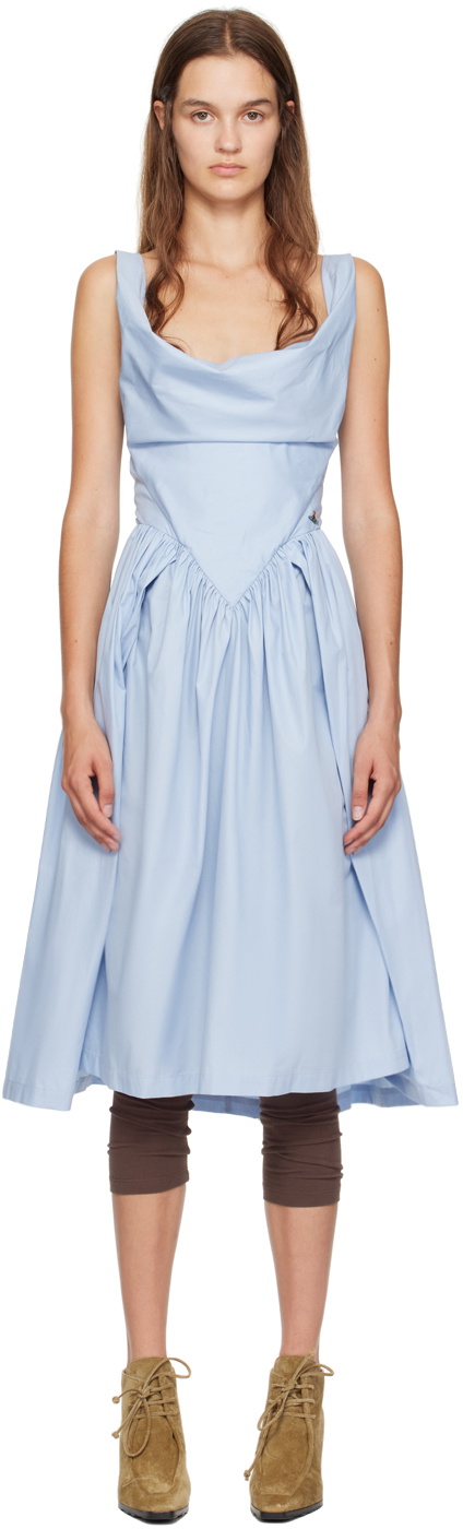 vivienne westwood blue dress 1960s Grey Day Dress with Peter Pan Collar main image 0