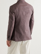 Lardini - Unstructured Wool, Silk and Linen-Blend Blazer - Brown