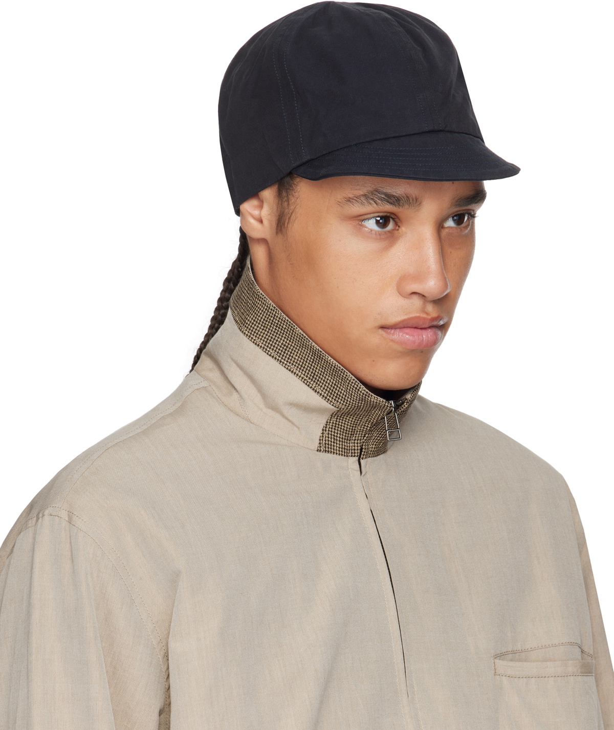 Aviva Jifei Xue Black Rinsed Work Cap