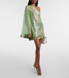 Taller Marmo Es Trench one-shoulder sequined minidress