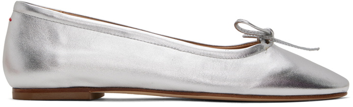 Photo: Aeyde Silver Delfina Ballerina Flats