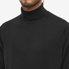 Sunspel Men's Merino Roll Neck Knit in Black