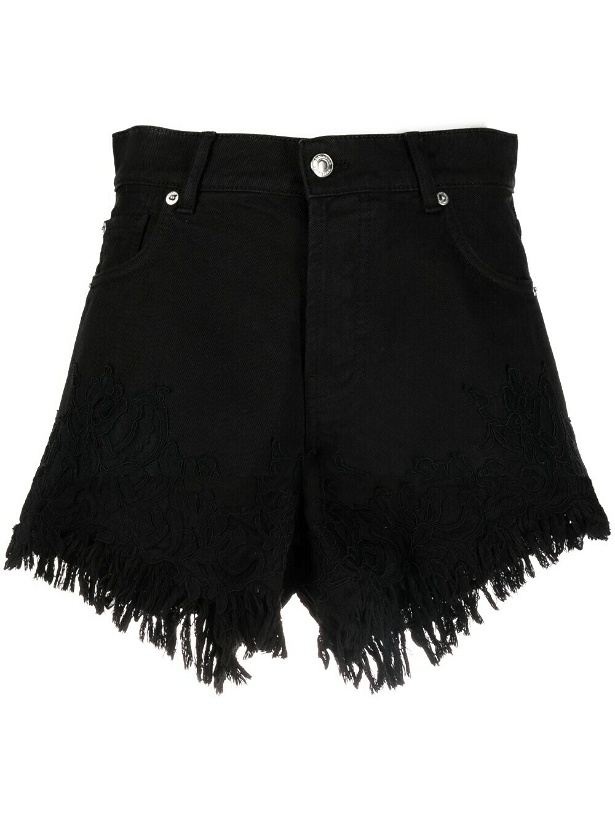 Photo: ERMANNO - High-waisted Cotton Shorts