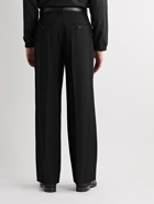 The Row - Jude Wide-Leg Virgin Wool Trousers - Black