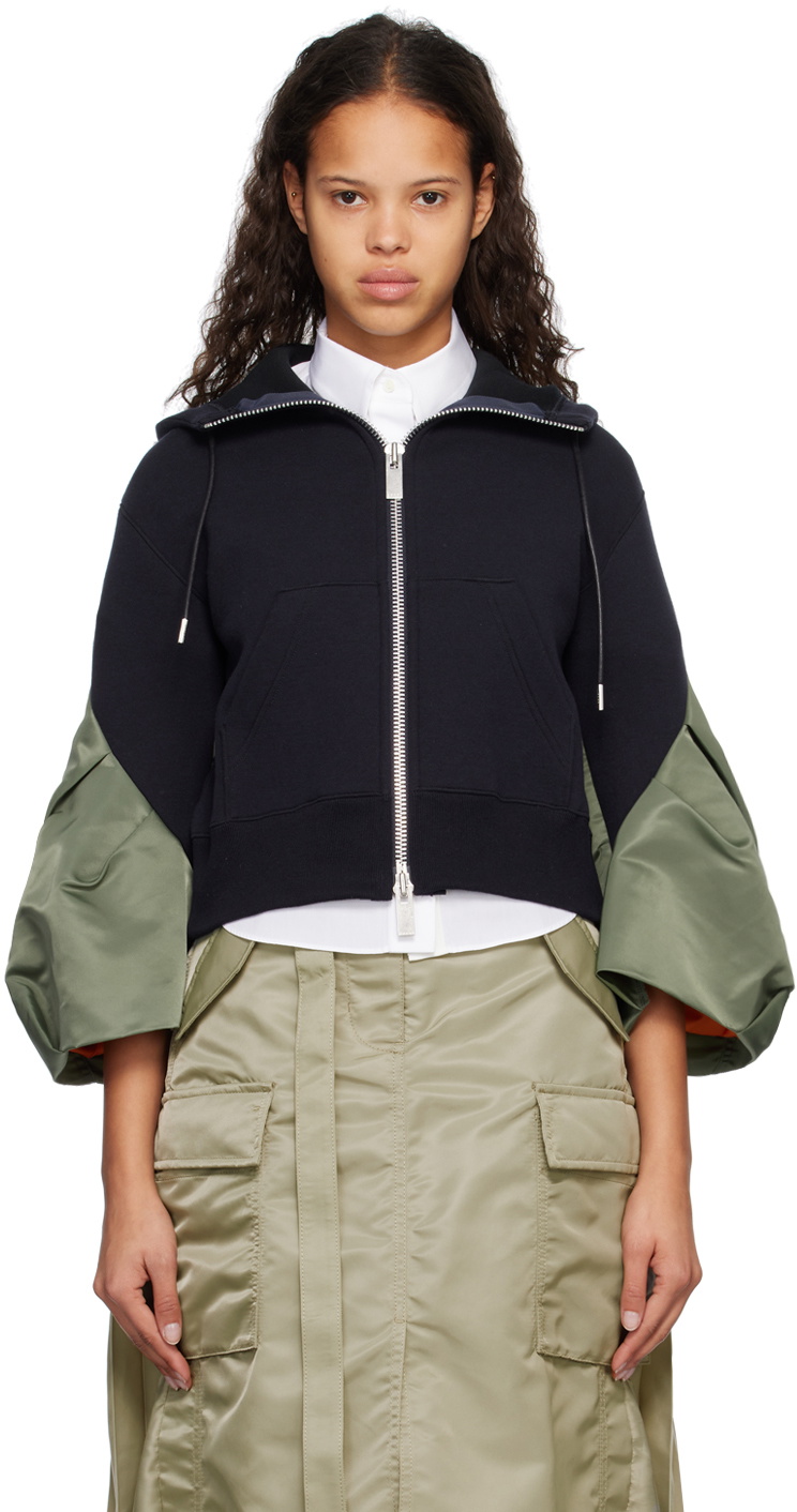 sacai Navy Sponge Sweat Hoodie Sacai