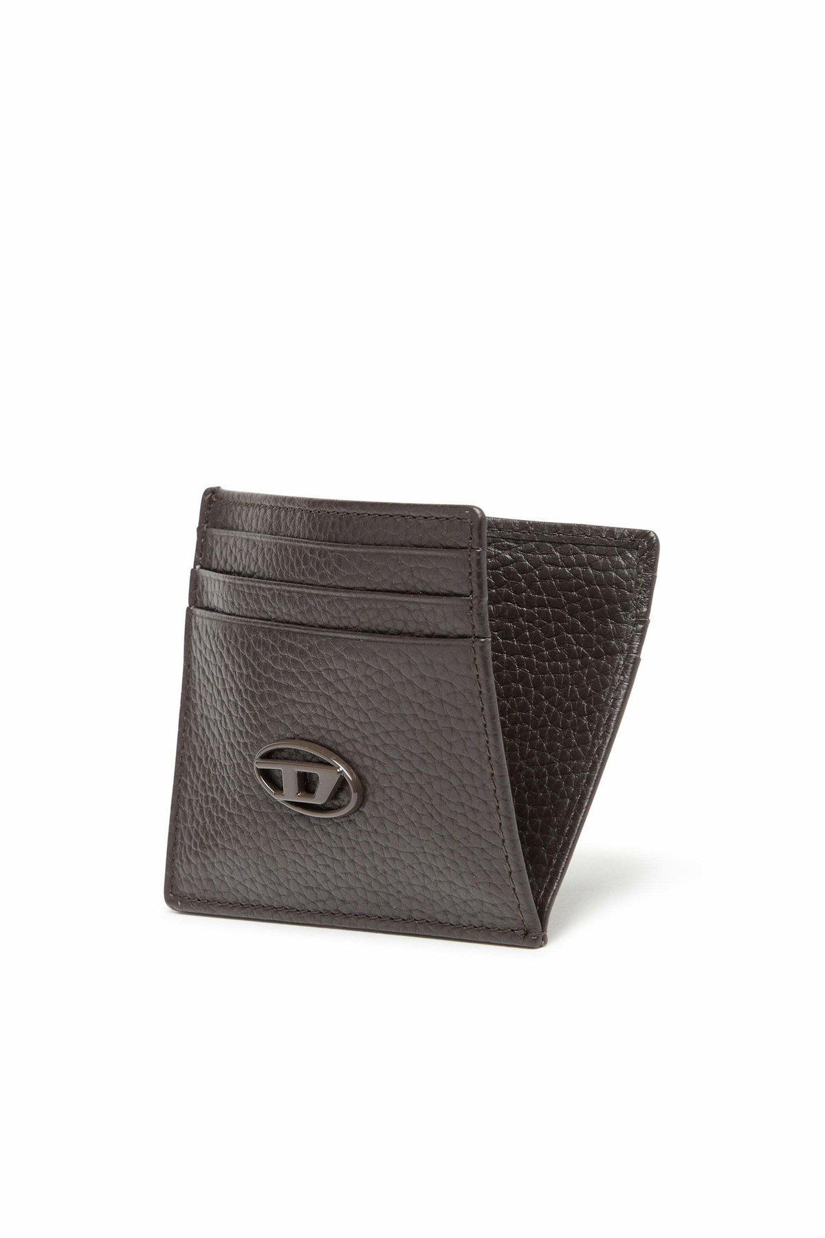 Diesel Card case in grained leather - Card cases Mens in Brown