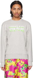 Versace Jeans Couture Gray Embroidered Sweatshirt