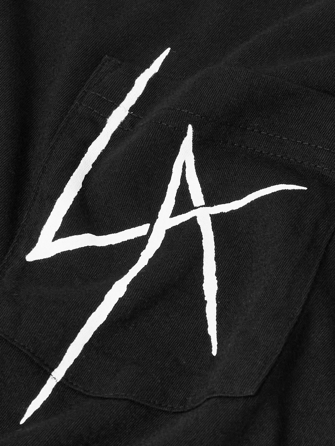 Local Authority LA - LA Slash Logo-Print Cotton-Jersey T-Shirt - Black
