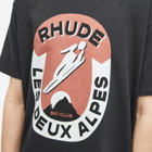 Rhude Men's Les Deux Alpes T-Shirt in Vintage Black